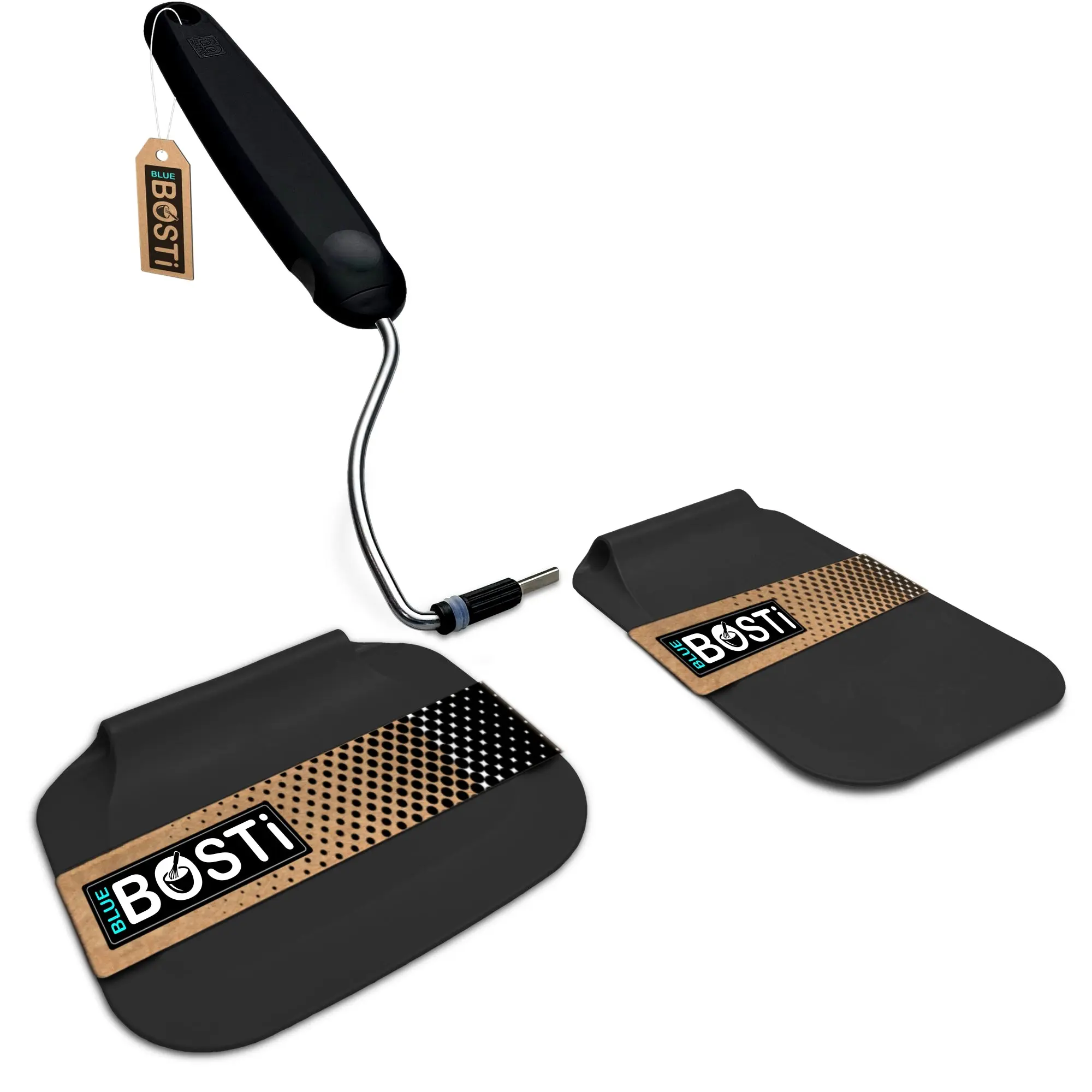 Adaptchula™ - Spatula with adjustable angles, a must have kitchen gadget! Kitchen accessories should serve a purpose! Perfect for Air Fryers, griddles and everything in-between! Includes 2 Spatula heads made from PPSU - BPA/BPS and PFAS free. Non-Toxic