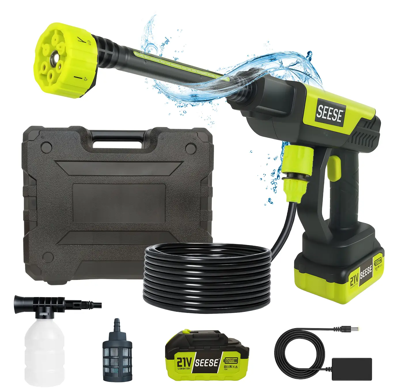SEESE Cordless Pressure Washer Kit