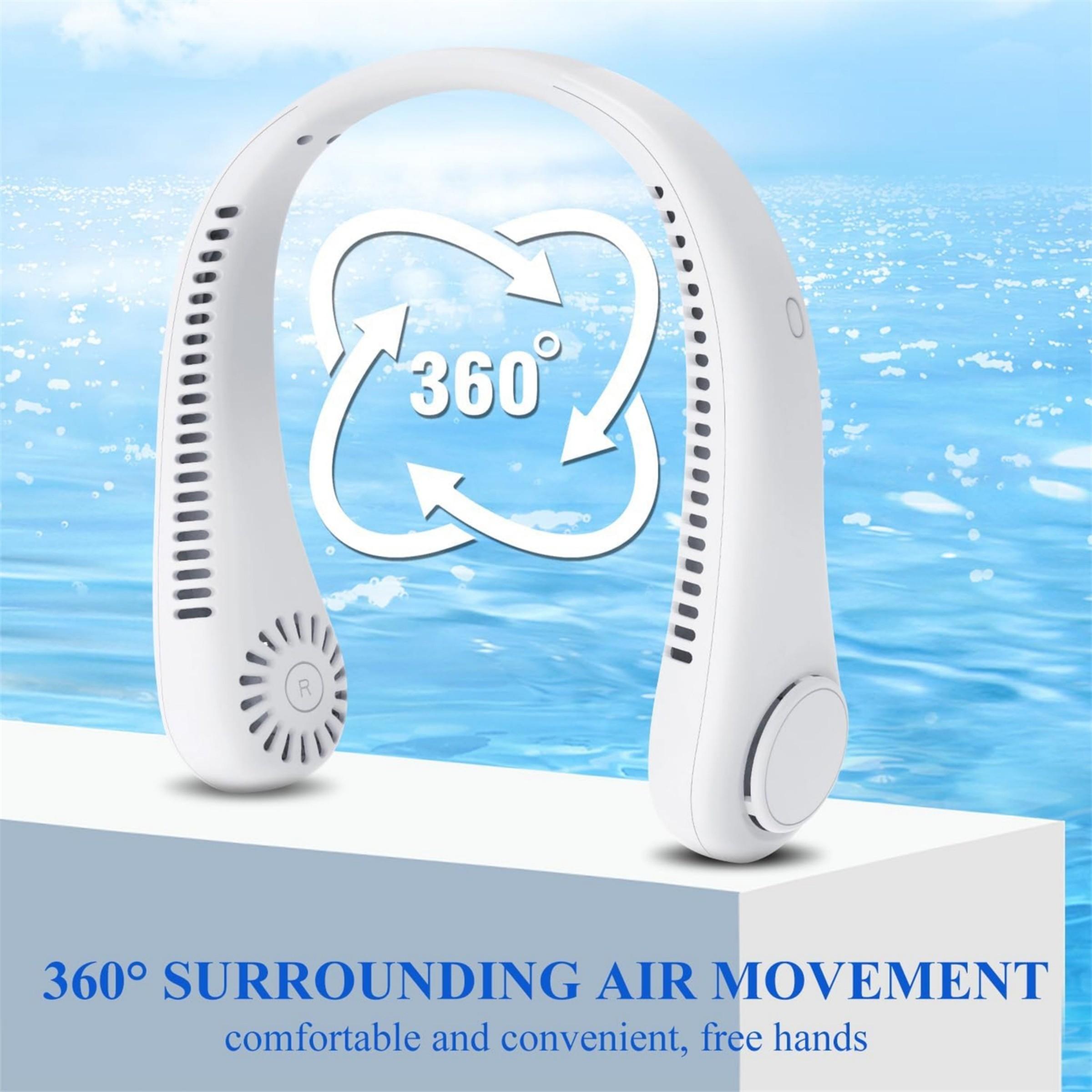 Portable Neck Fan, Hands Free Bladeless Fan, 3 Speeds, Battery Operated Wearable Cooling Personal Fan, USB Rechargeable Fan for Outdoor Indoor, Portable Cordless Fan, Birthday Gifts for Men Women Mom Dad #GLOBAL PICKS Portable Neck Fan, Hands Free Bladeless Fan, 3 Speeds, Battery Operated Wearable Cooling Personal Fan, USB Rechargeable Fan for Outdoor Indoor, Portable Cordless Fan, Birthday Gifts for Men Women Mom Dad #GLOBAL PICKS