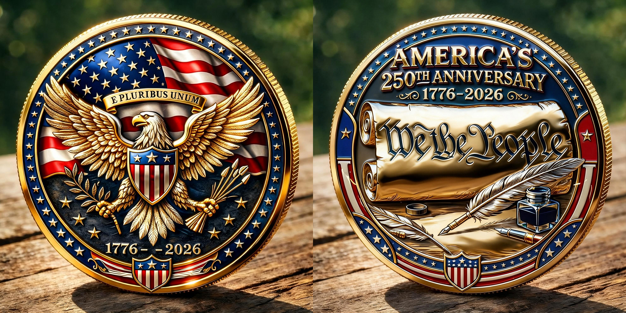 Mtervodesign America's 250th Anniversary Commemorative Coin (1776–2026)