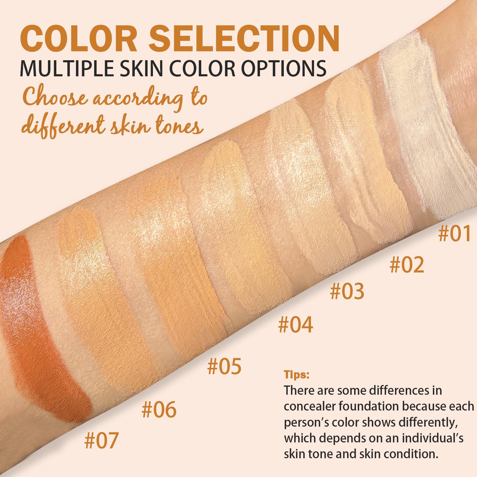 Zaidoc 7-color Dual -Ended Concealer Foundation Stick, 2-in-1 Long-Lasting Foundation and Concealer with Brush, Creamy Full Coverage for Dark Circles & Blemishes, Hydrating Olive & Camellia, 2.09 Oz Zaidoc 7-color Dual -Ended Concealer Foundation Stick, 2-in-1 Long-Lasting Foundation and Concealer with Brush, Creamy Full Coverage for Dark Circles & Blemishes, Hydrating Olive & Camellia, 2.09 Oz