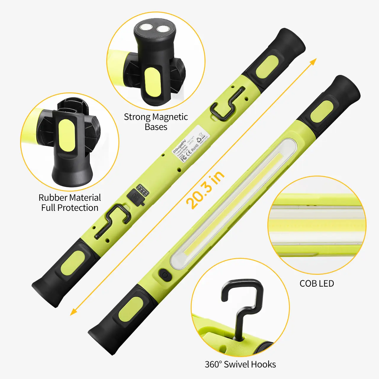 BougeRV Cordless Under Hood Work Light