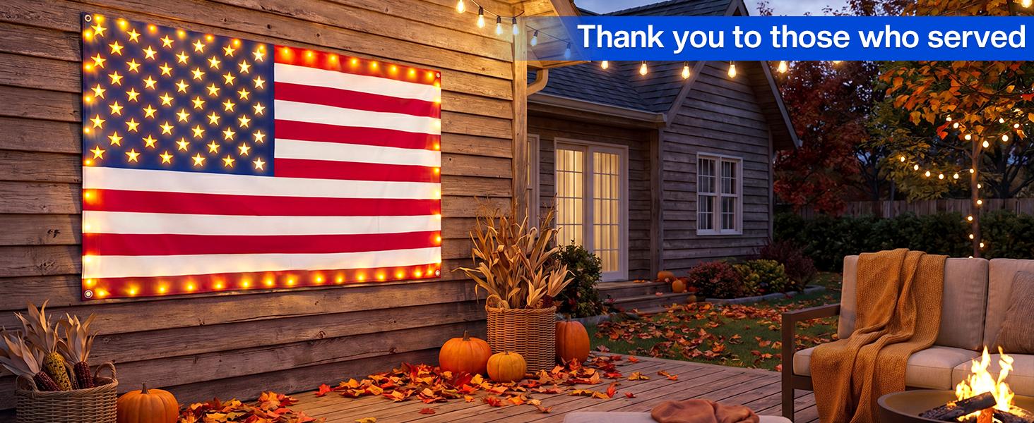 Avatar Controls 3x5FT  Smart American Flag Lights App Control Flag 4th of July Decorations Lights DIY Color, Music Sync Light Up Patriotic US Flag Lights for Wall Bedroom, Memorial Day, Independence Day, 250th Anniversary summergarden