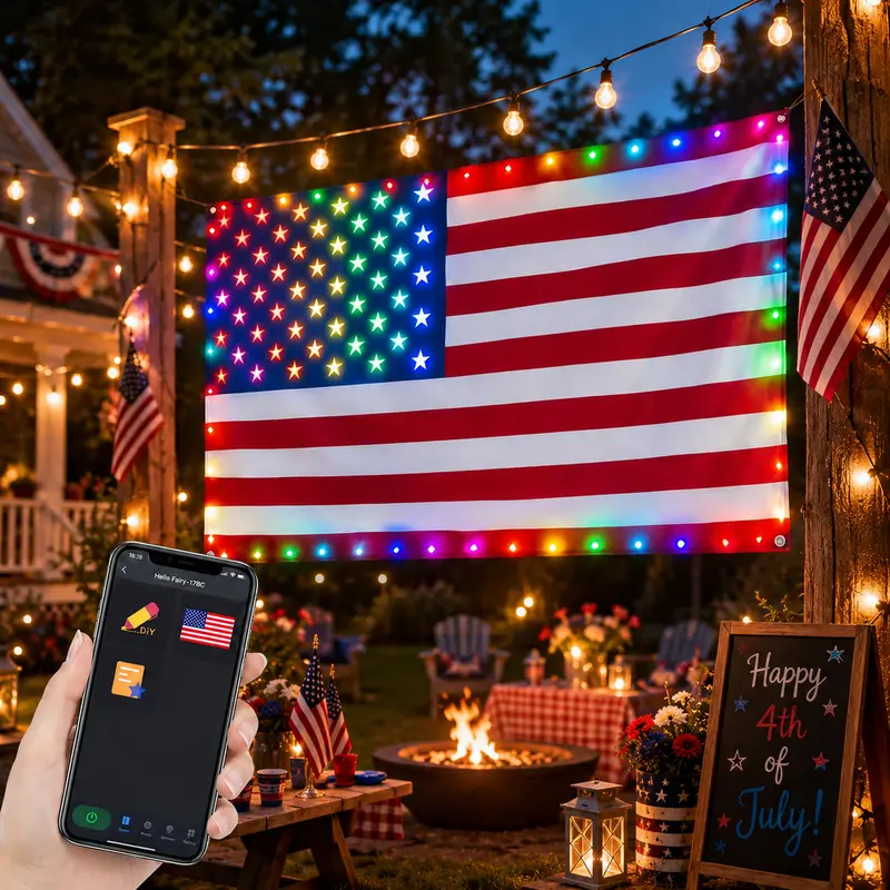 FreedomGlow™ Smart Flag Light Pro – 3x5FT RGB Edition