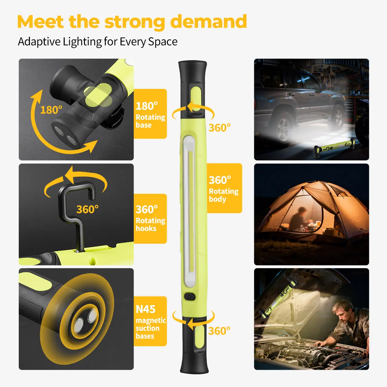 BougeRV Cordless Under Hood Work Light
