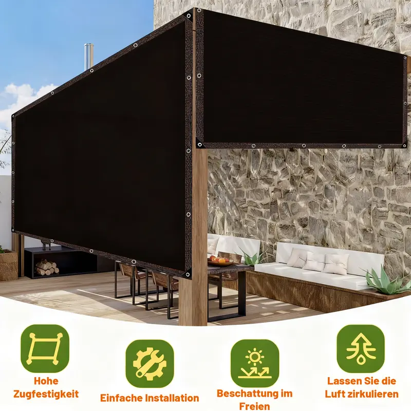EverShade 90% Blackout Outdoor Canopy Cloth for Patios, Camping & Backyard Comfort
