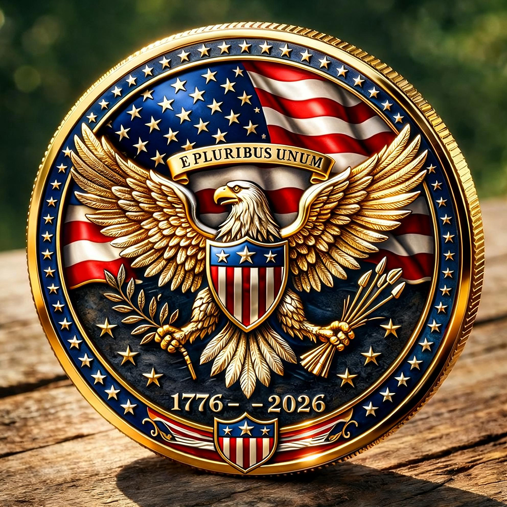Mtervodesign America's 250th Anniversary Commemorative Coin (1776–2026)