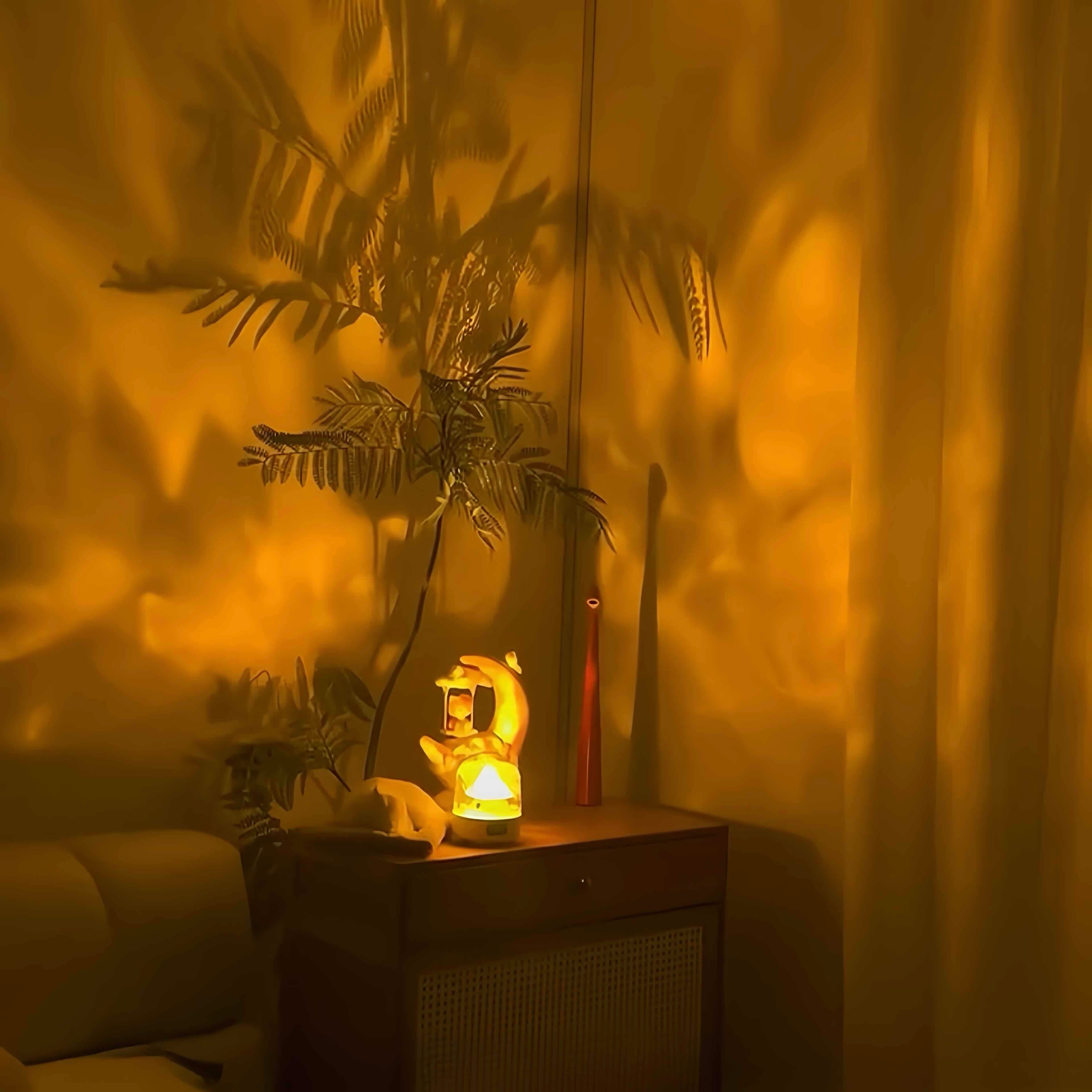 Light Theatre: Ambient Light With Stereo Speaker, Ripple Sunset Aurora Projector All-in-1 by INSPECIAL HOME