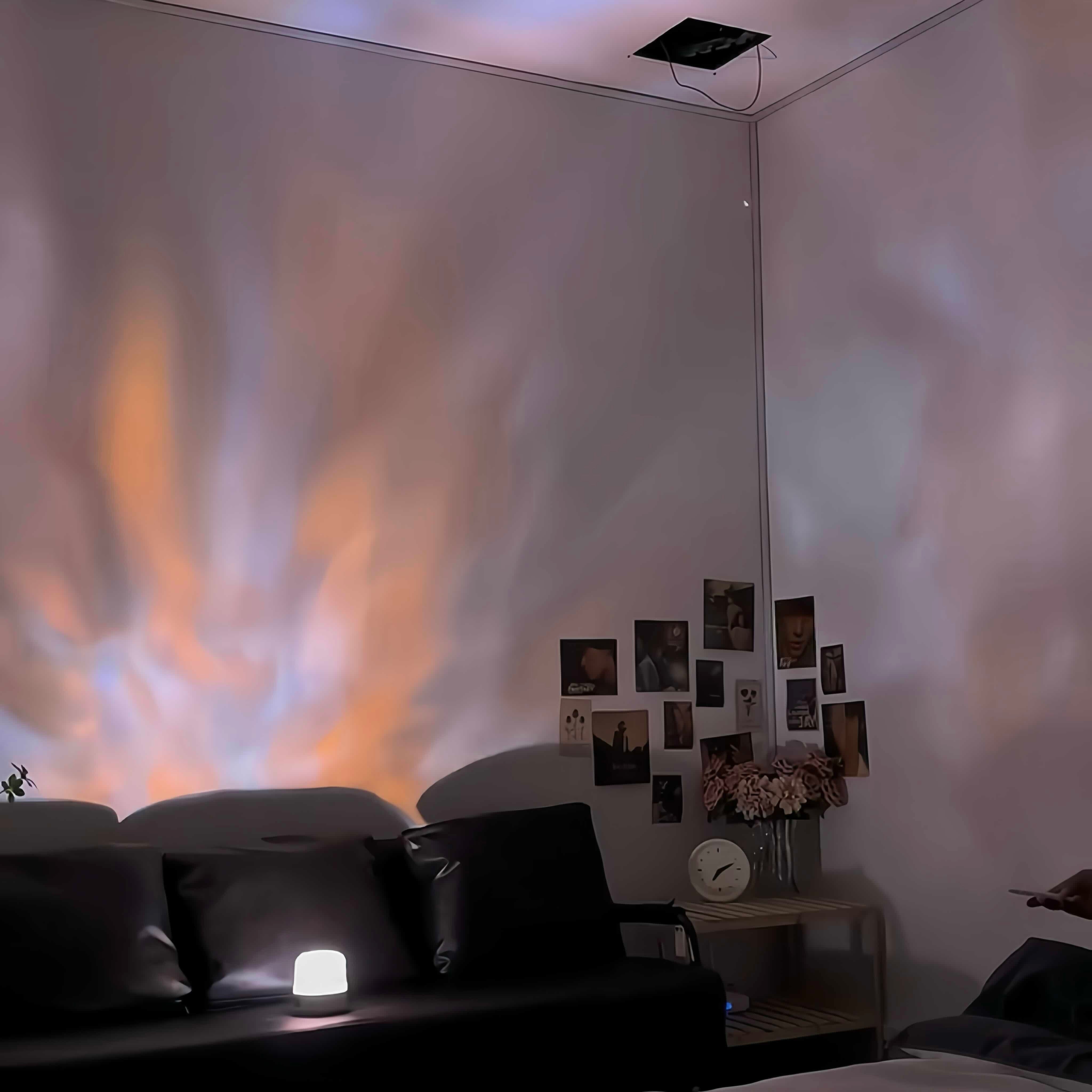 Light Theatre: Ambient Light With Stereo Speaker, Ripple Sunset Aurora Projector All-in-1 by INSPECIAL HOME