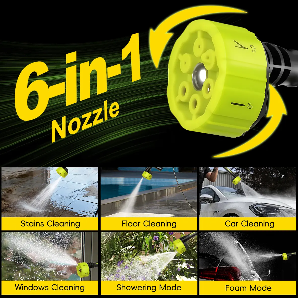 SEESE Cordless Pressure Washer Kit