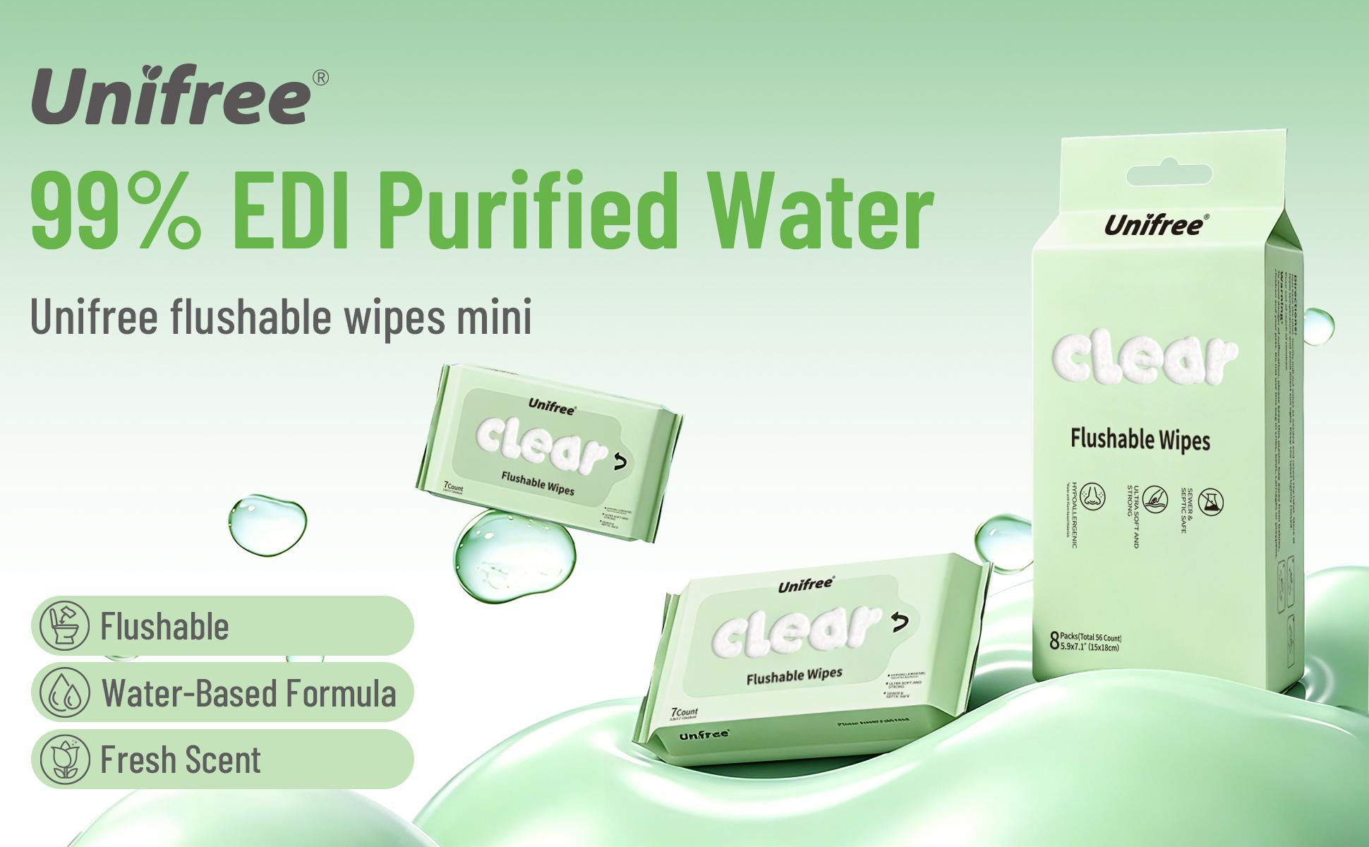 Unifree Flushable Toilet Wipes, Mini Travel Friendly Pack, Gentle Flower Scented Clean Wipes Set, Septic & Sewer Safe Home Care Essentials, DealsForYouDays, summerwins