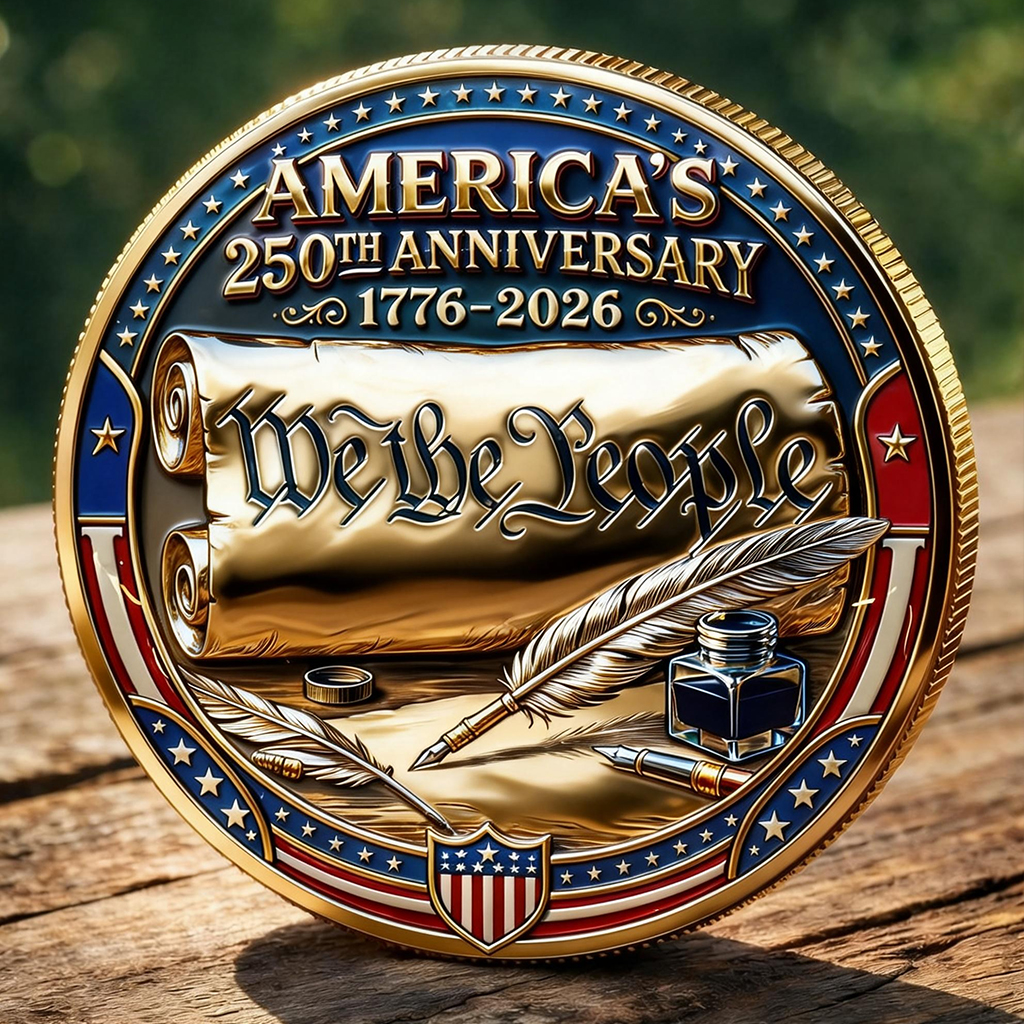 Mtervodesign America's 250th Anniversary Commemorative Coin (1776–2026)