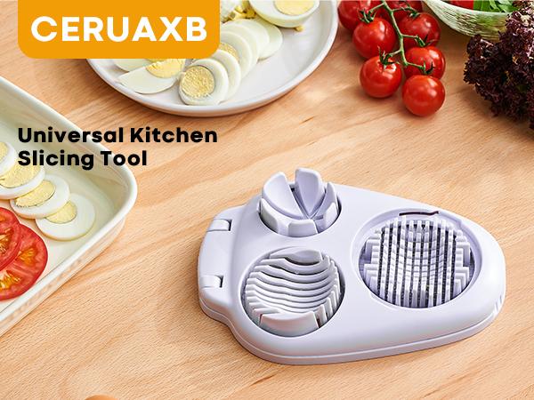 3-in-1 Multifunctional Egg Slicer, Stainless Steel Egg Cutter for Boiled Eggs, Century Eggs, Strawberry and Soft Fruits, Easy Egg Slicer Chopper for Salads, Bento and Kitchen Prep#SummerWins #DealsForYouDays#midyearsale 3-in-1 Multifunctional Egg Slicer, Stainless Steel Egg Cutter for Boiled Eggs, Century Eggs, Strawberry and Soft Fruits, Easy Egg Slicer Chopper for Salads, Bento and Kitchen Prep#SummerWins #DealsForYouDays#midyearsale