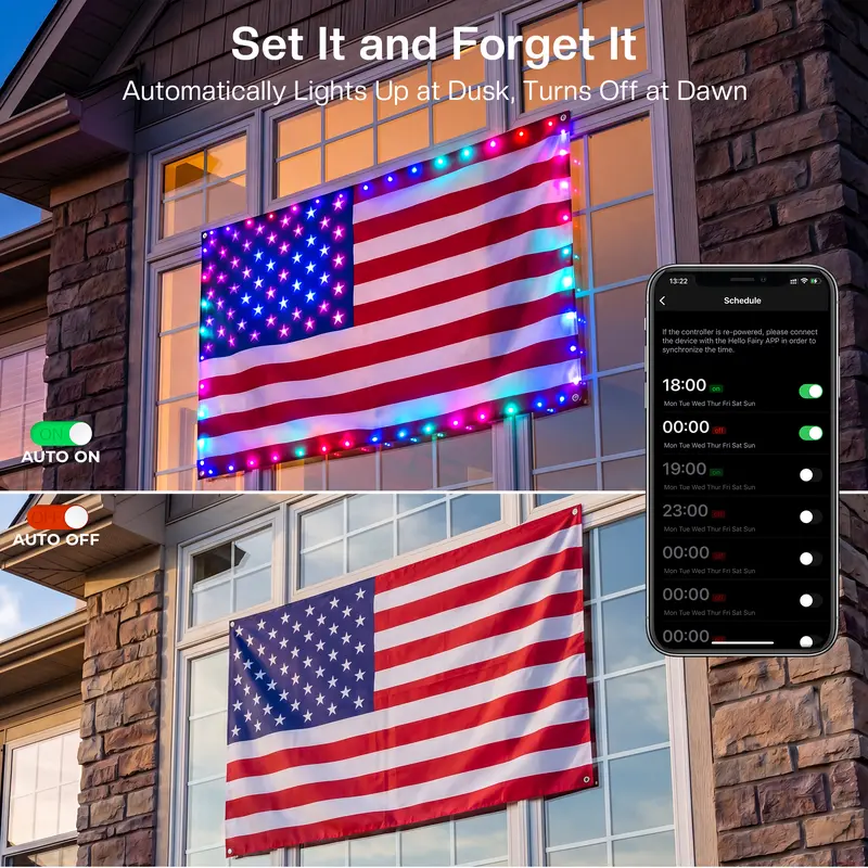 FreedomGlow™ Smart Flag Light Pro – 3x5FT RGB Edition