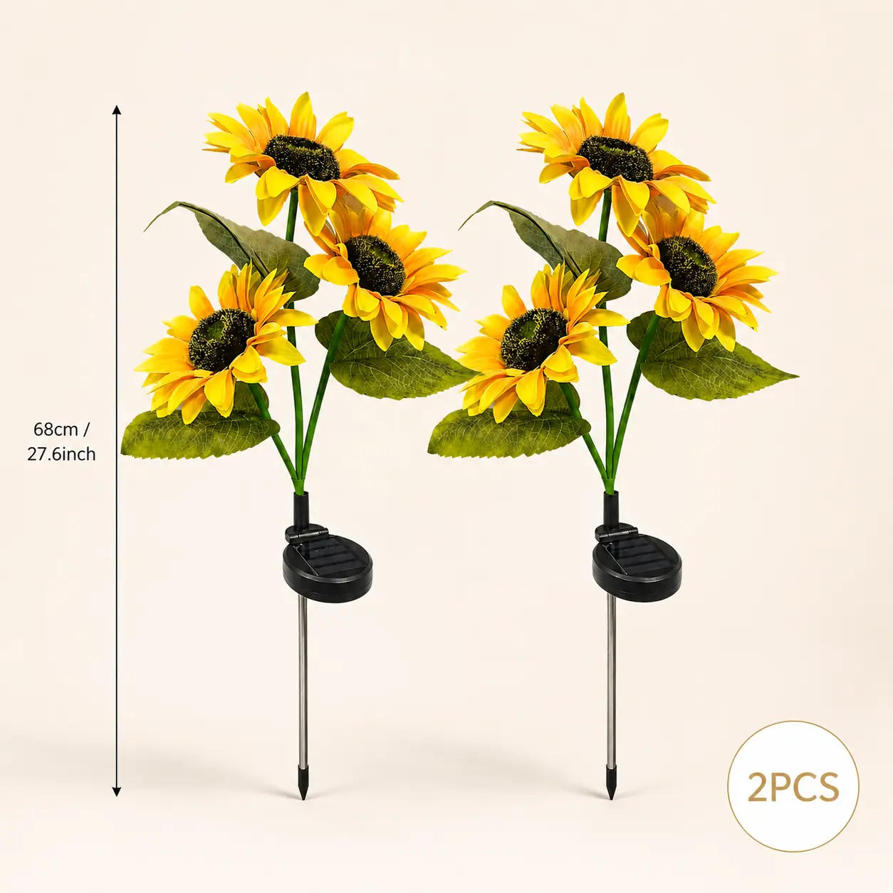 Solar Powered LED Sunflower Garden Lights