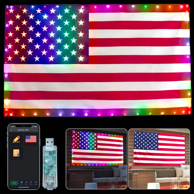 FreedomGlow™ Smart Flag Light Pro – 3x5FT RGB Edition