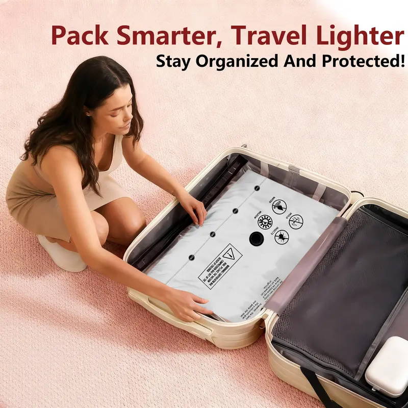 Cordless Travel Vacuum Storage Compression Bag Set