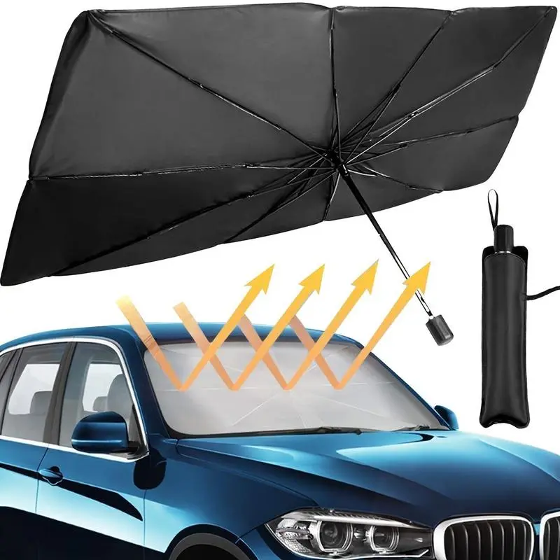 Portable car sunshade, windshield sunshade, foldable windshield sunshade, car exterior accessories, daily car windshield cooling umbrella
