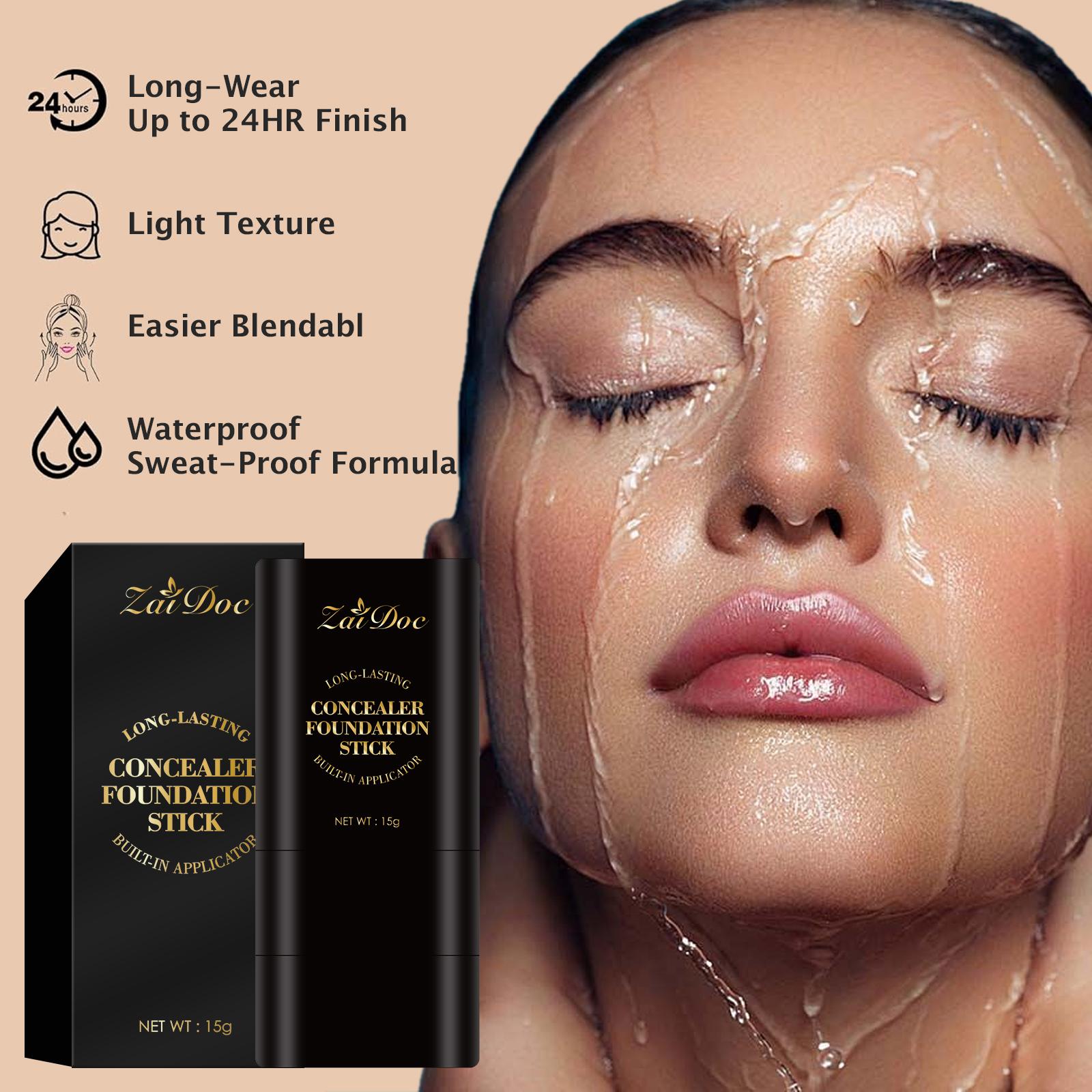 Zaidoc 7-color Dual -Ended Concealer Foundation Stick, 2-in-1 Long-Lasting Foundation and Concealer with Brush, Creamy Full Coverage for Dark Circles & Blemishes, Hydrating Olive & Camellia, 2.09 Oz Zaidoc 7-color Dual -Ended Concealer Foundation Stick, 2-in-1 Long-Lasting Foundation and Concealer with Brush, Creamy Full Coverage for Dark Circles & Blemishes, Hydrating Olive & Camellia, 2.09 Oz
