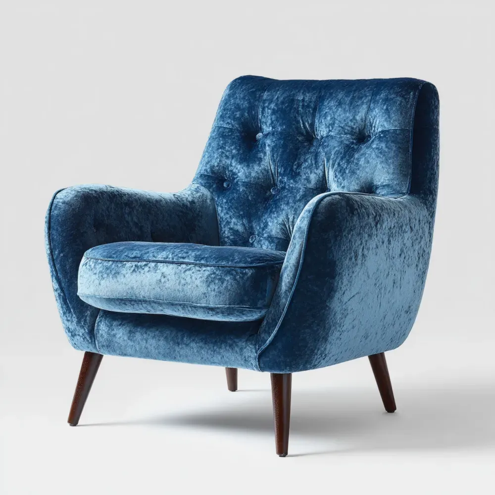 アームチェア - ベルベット 85x75x80 cm - ブルー