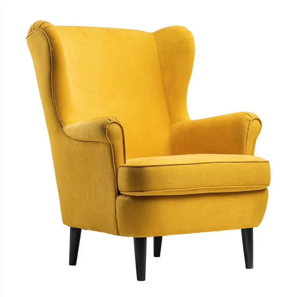 アームチェア 布製 90x85x100 cm – イエロー – モダンスタイル