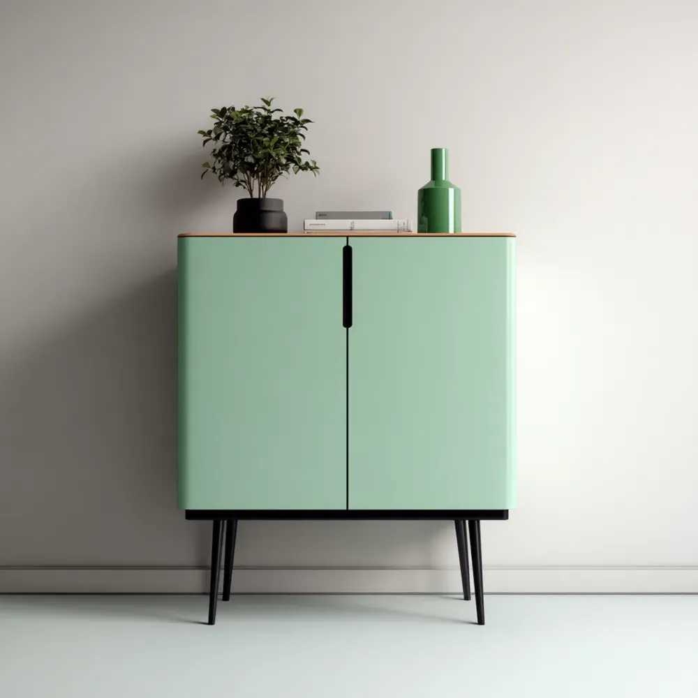 キャビネット 木製 80x35x100 cm – ミントグリーン