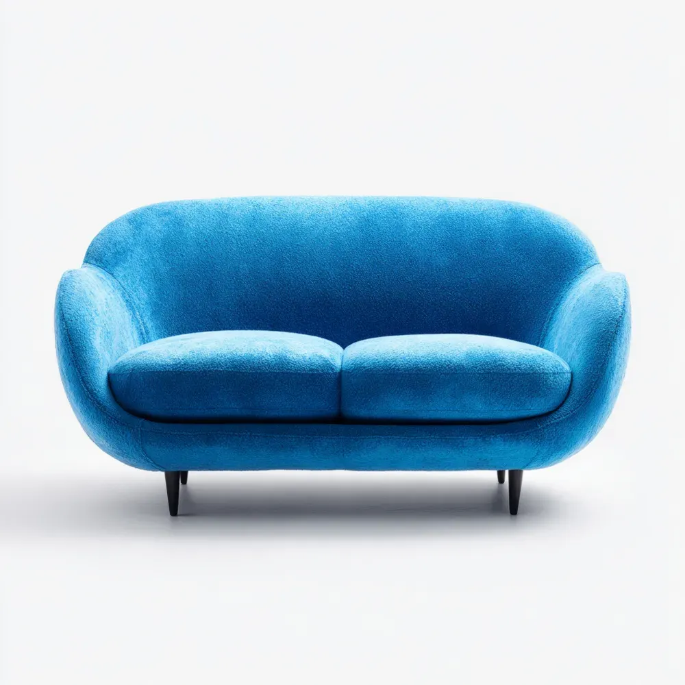 2人掛けソファ モダンデザイン 布製 150x85x75 cm – ブルー