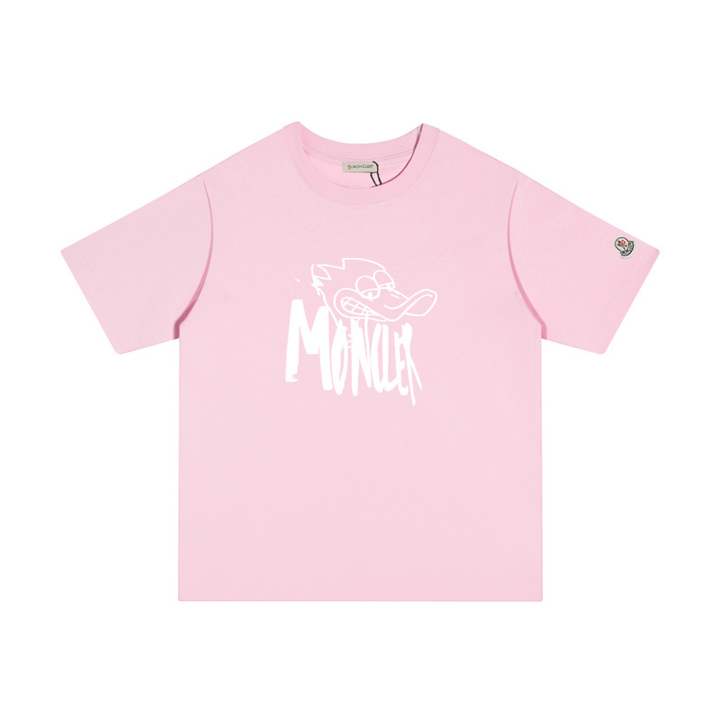 MONCLER カジュアルなプリントコットンTシャツ