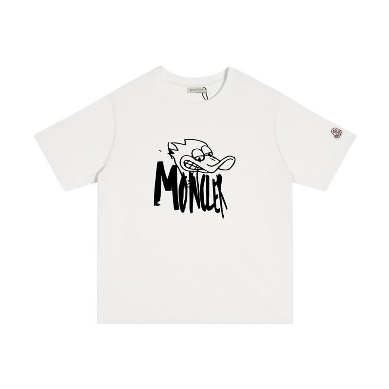 MONCLER カジュアルなプリントコットンTシャツ