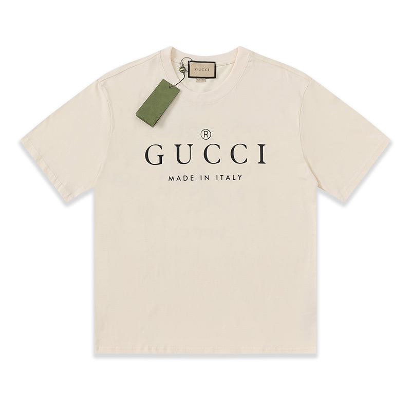 GUCCI シンプルでクラシックなプリントTシャツ