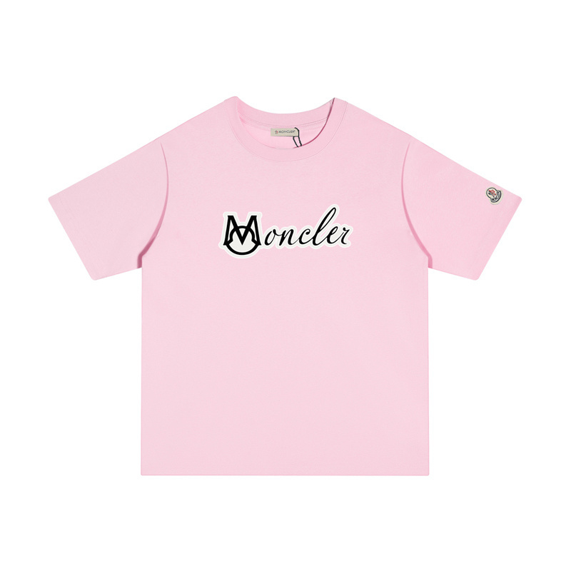 MONCLER レタープリントのカジュアルコットンTシャツ