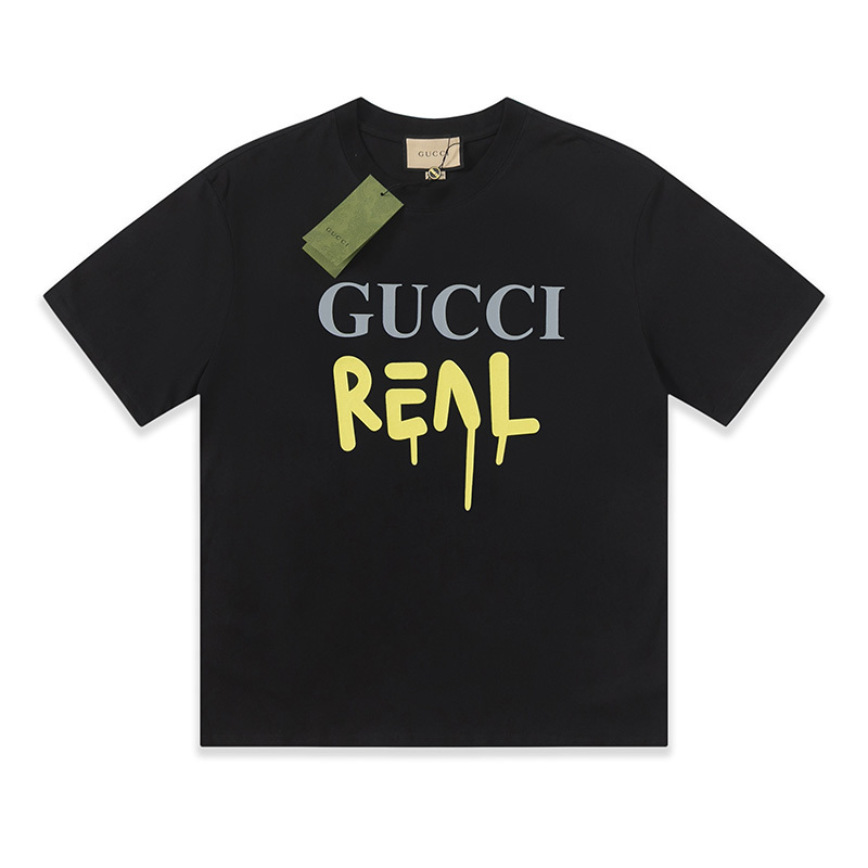 GUCCI レタープリントクルーネックTシャツ
