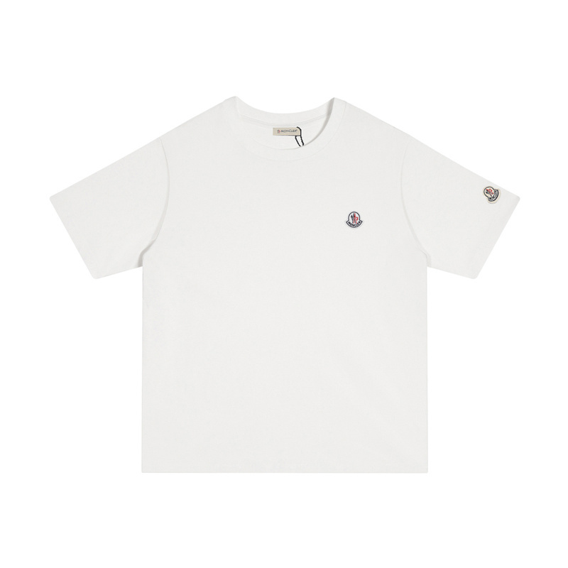 MONCLER クラシックな刺繍ロゴ入りコットンTシャツ