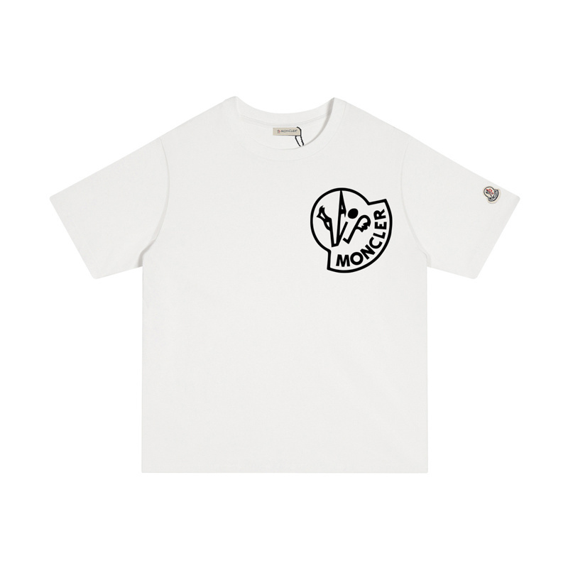 MONCLER 大きなプリントロゴ入りコットンTシャツ