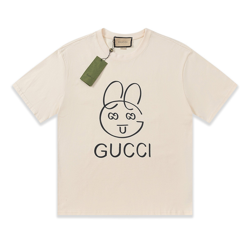 GUCCI シンプルなプリントのカジュアルTシャツ