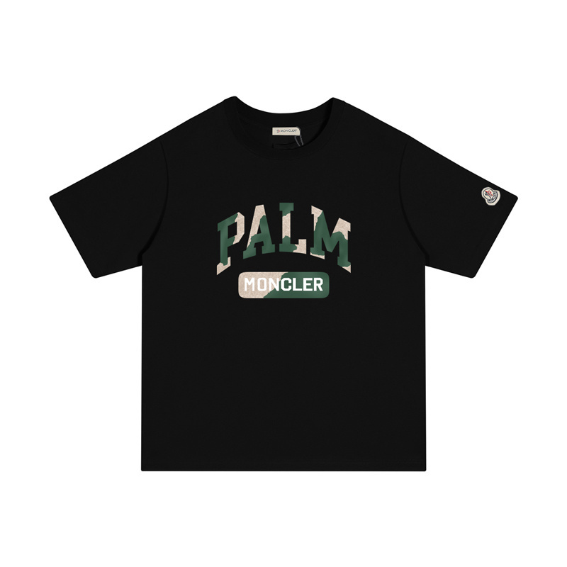 MONCLER レタープリントのカジュアルコットンTシャツ