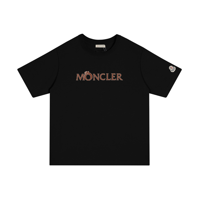 MONCLER レタープリントのカジュアルコットンTシャツ