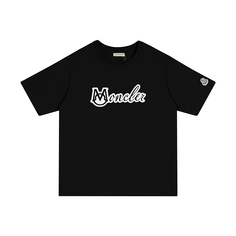 MONCLER レタープリントのカジュアルコットンTシャツ
