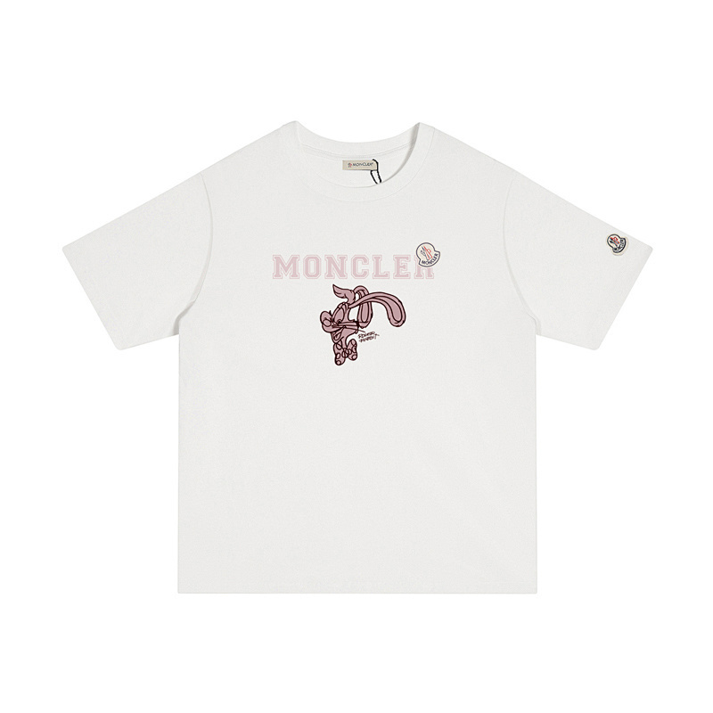 MONCLER シンプルでカジュアルなプリントコットンTシャツ