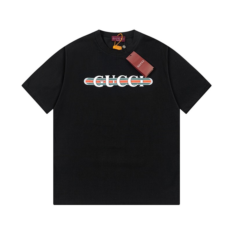 GUCCI ファッショナブルでカジュアルなクルーネックTシャツ