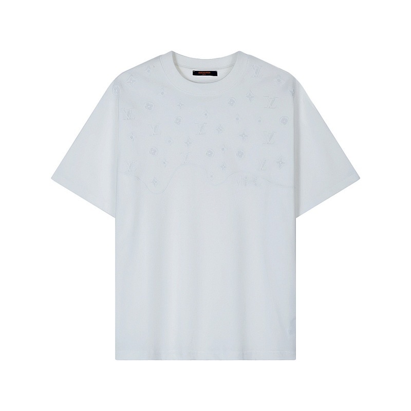 LOUIS VUITTON おしゃれなプリントクルーネックTシャツ