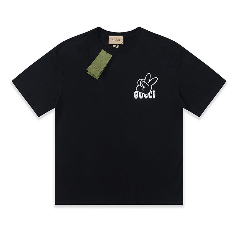 GUCCI ファッショナブルでカジュアルな純綿Tシャツ