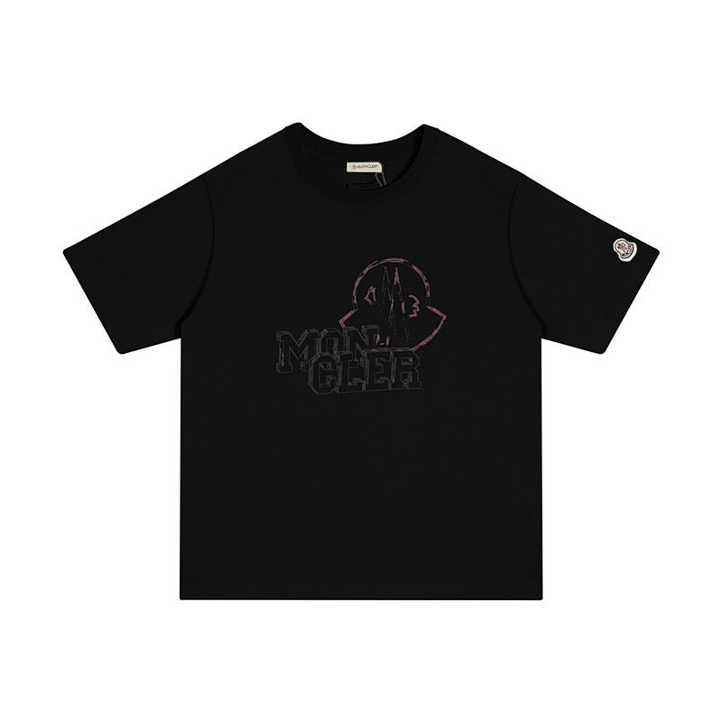 MONCLER ファッショナブルでカジュアルなプリントコットンTシャツ