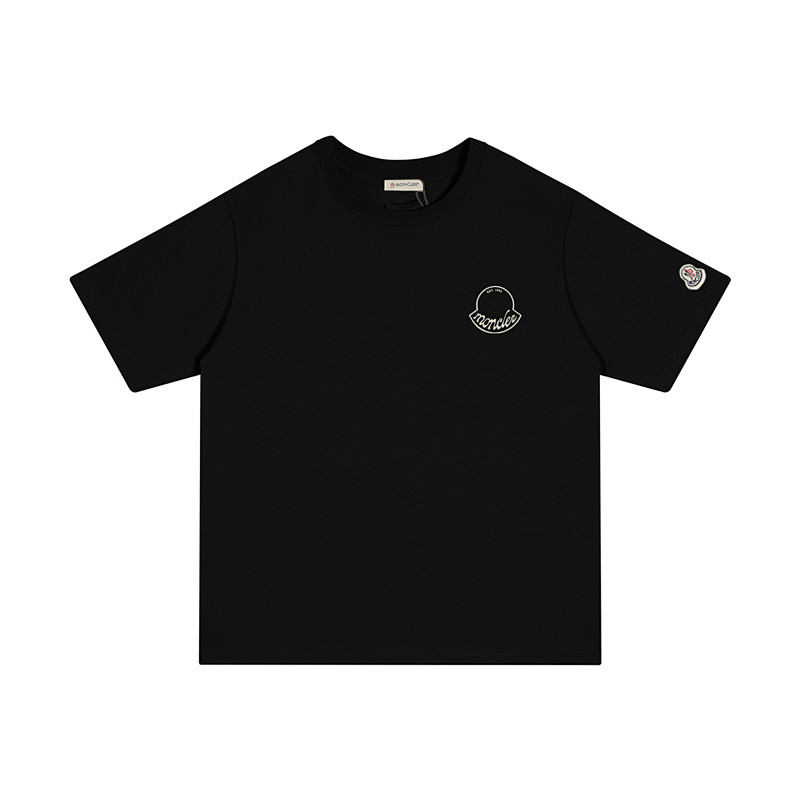 MONCLER 胸にロゴプリントが入ったコットンTシャツ