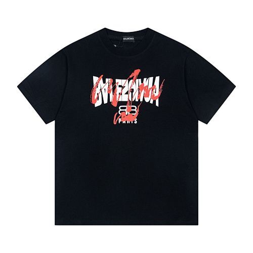 Balenciaga新作 定番アルファベットグラフィティプリント カジュアルクルーネック半袖 T シャツ