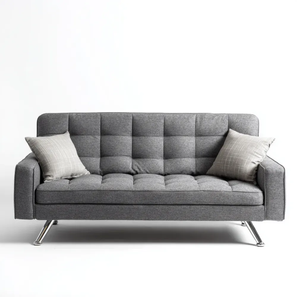 3人掛けソファ 布製 200x90x85 cm – グレー – モダンデザイン