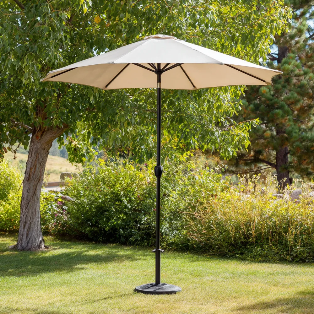 ガーデンパラソル 直径270cm x 高さ240cm - ベージュ