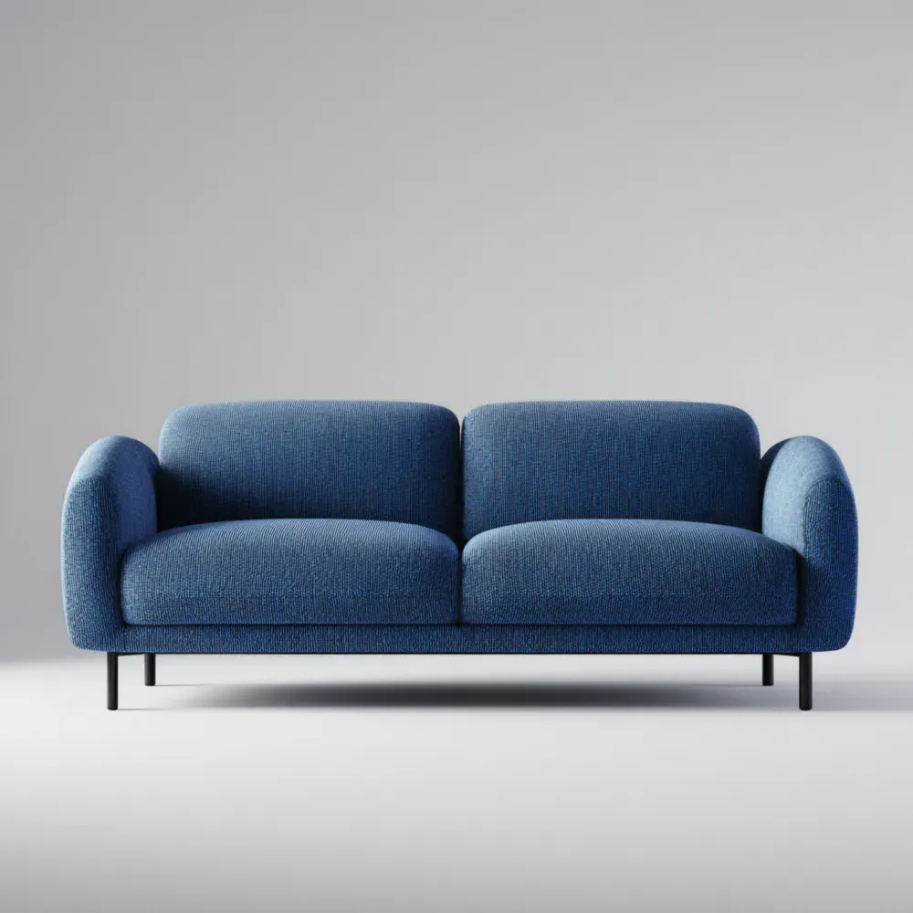 ソファ 布製 200x90x80 cm – 青 – モダンデザイン