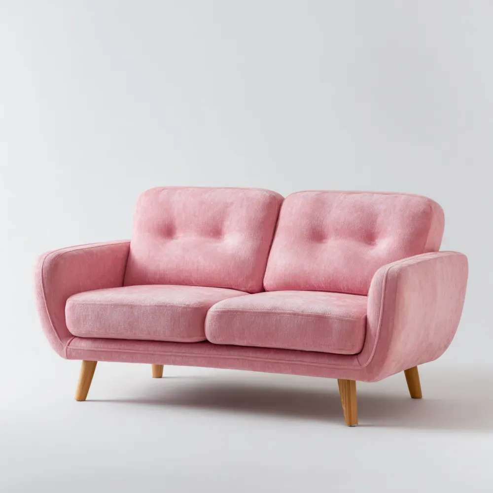 2人掛けソファ ピンク ベルベット 150x80x85 cm - 北欧デザイン