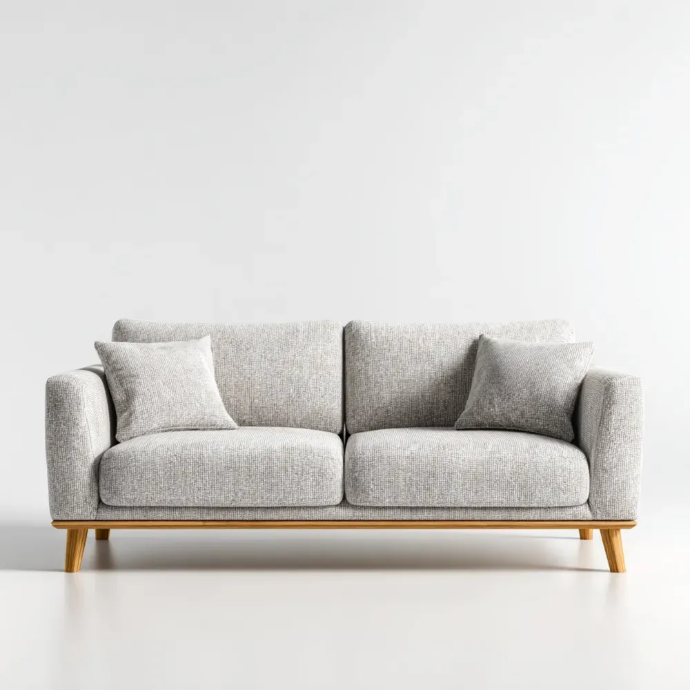 ソファ 3人掛け ファブリック 180x85x75 cm – ライトグレー – ミニマルデザイン